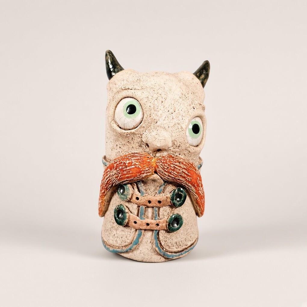 Ginger Hoo-Mee Mustache Figurine